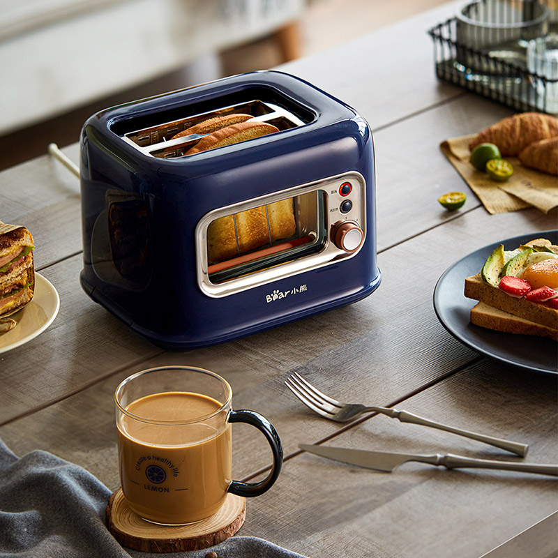 Wide Slot 2 Slice Toaster with Visible Window 