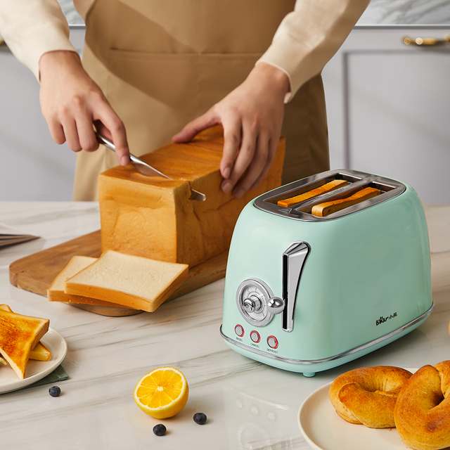 Start your day with Bear 2 Slices Retro Toaster