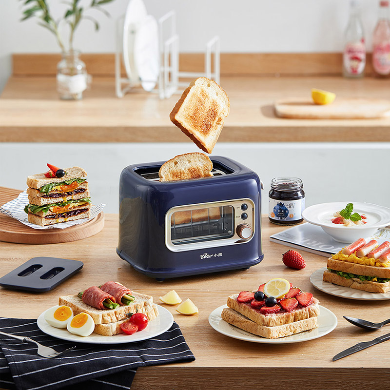 Wide Slot 2 Slice Toaster with Visible Window 