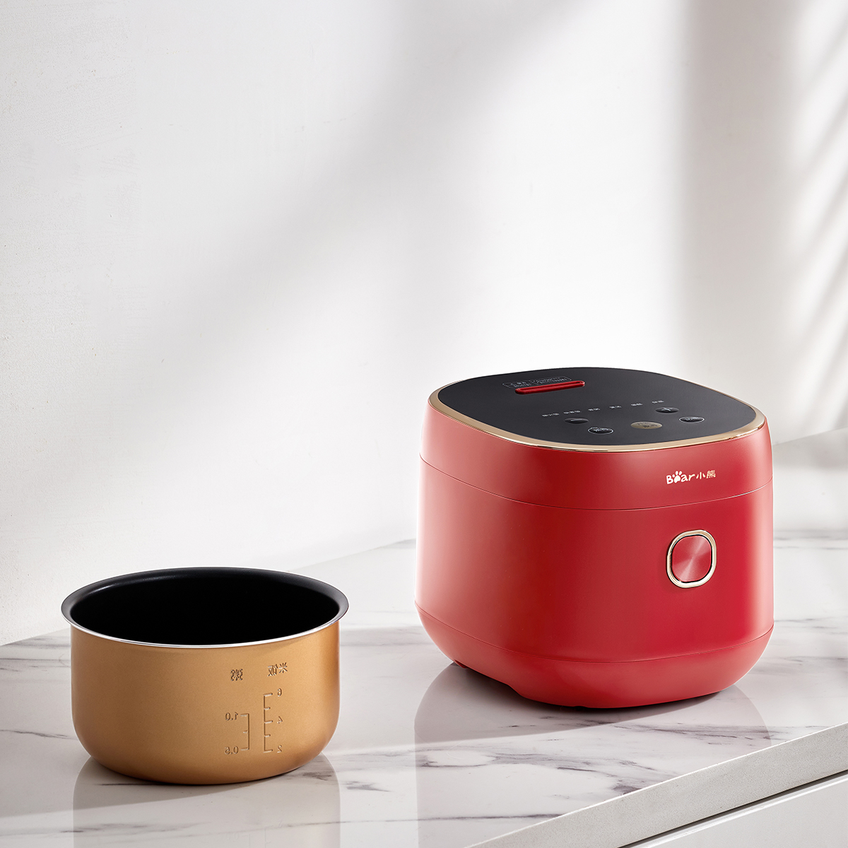3L Smart Red Electric Rice Cooker