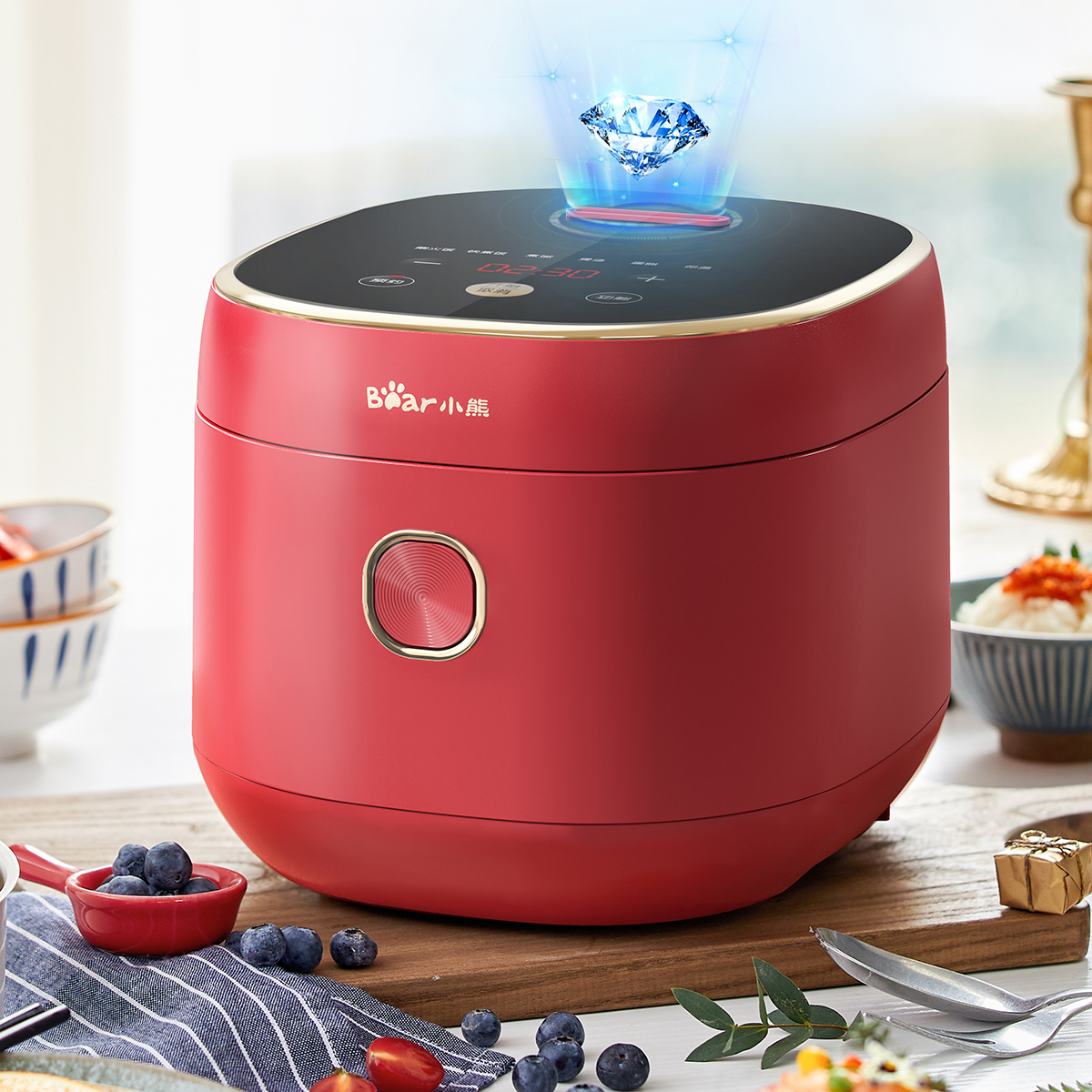 3l Smart Red Electric Rice Cooker From China Manufacturer - Bear 